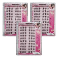 萌睫尚品 免膠自黏假睫毛 MJ山茶花 10排超大容量, 小繁花, 3組