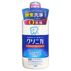 LION 獅王 固齒佳 酵素漱口水, 添加木糖醇, 清新薄荷口味，無酒精配方，預防蛀牙, 450ml, 1瓶