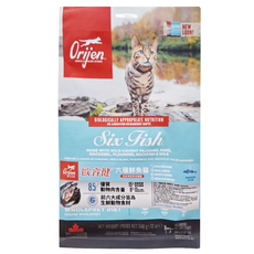 Orijen 歐睿健 全齡貓用 無穀配方 六種鮮魚 乾貓糧 340g, 1袋