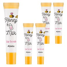 어퓨 립 스크럽, 허니앤밀크, 8ml, 5개
