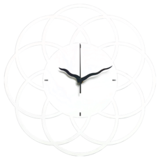 OPUS 東齊金工 歐式鐵藝花朵時鐘 指針式 壁掛牆面裝飾, 優雅白