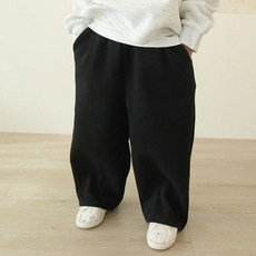 兒童款模特感刷毛打褶褲