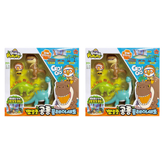 대영 뽀로로 공룡 플레이 세트 미니 동물피규어, 2세트