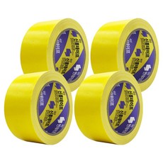 신흥 국산 대용량 라바 청면테이프 48mm x 25M 노랑, 4개