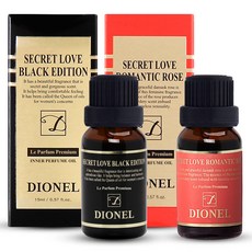 Secret Iove女性私密處香氛護理油 黑色款 15ml+浪漫玫瑰款 15ml, 1套