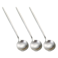 茶匙 304, 霧面銀, 3個