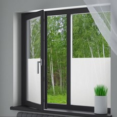 DEKOREA 可重複使用 僅用水即可黏貼的無痕窗貼 MUZ-001 白色遮光, 混色