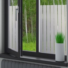 DeKorea 可重複使用、無粘性窗紙僅用水 MUZ-004 垂直條紋, 混色