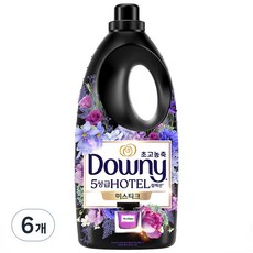 다우니 초고농축 호텔 컬렉션 섬유유연제 미스티크 본품, 2L, 6개