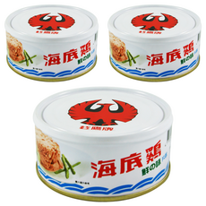 紅鷹牌 海底雞鮮之味片狀 台灣宜蘭在地製造 不含防腐劑和化學色素 即開即食, 150g, 3罐