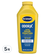 Dr. Scholl's 爽健 ODOR-X 除臭足部爽身粉, 177g, 1入, 5個
