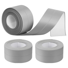 DADA 超強力PVC壓克力浴室廚房馬桶防水膠帶 灰色, 3個