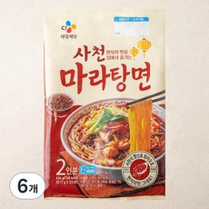CJ제일제당 사천식 마라탕면 2인, 434g, 6개