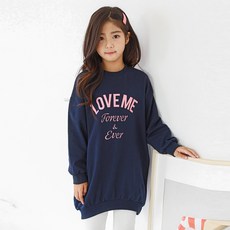 Kids Recipe 女童 Love Me 長版大學T恤