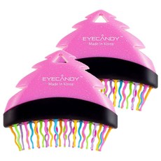 EYECANDY 彩虹S tree髮梳, 混色, 2個