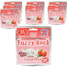 Fuzzy Rock 木糖醇水晶糖 水蜜桃口味, 8包, 40g