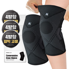 노멀라이프 고탄력 무릎보호대 블랙, 3세트