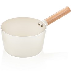 QUEEN SENSE bongbong電磁爐適用木質單柄不沾湯鍋, 17cm, 乳白色