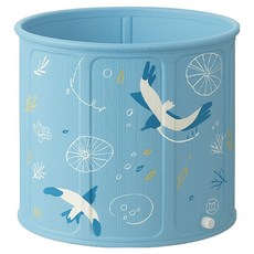 折疊收納免安裝泡澡桶, 70 x 65cm, 海鷗, 1個