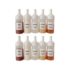 SALIM ROOM 醬料瓶白色300ml*10入+標籤18入, 300ml, 10入