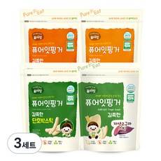 Pure Eat 手指長條蔬菜棒餅乾4種組合, 甜南瓜, 紫地瓜, 洋蔥, 青花菜, 5組