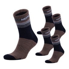NEPA 男士Pelt Surface緩震中筒襪組 NPCFCCRL, 棕色