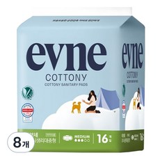 이브네 코트니 생리대 날개형, 중형, 16개입, 8개