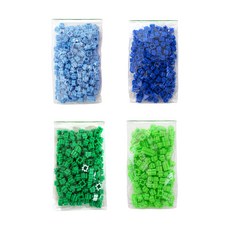 Block N Story 像素積木補充包 10mm 4種 x 300p, 天藍色, 藍色, 綠色, 淺綠色