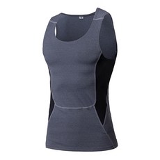 男士三線側邊緊身籃球無袖運動背心