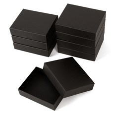 BLANC FLEUR 高級硬殼禮物包裝盒 小型, 黑色, 8個