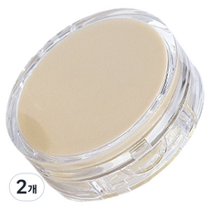 셀비아 DIY 원형 에어쿠션 비비 파운데이션 케이스, 2개, 투명