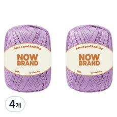 WoolClub NOWBRAND 高級人造絲編織線 80g, 116 粉紅薰衣草, 4個