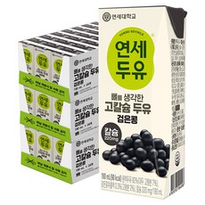 연세두유 뼈를 생각한 고칼슘 두유 검은콩, 190ml, 72개