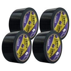 신흥테이프 라바 청면테이프 48mm x 15M 검정, 4개