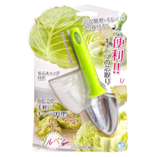 SHIMOMURA 下村工業 Fru-Veggie 高麗菜去蒂鏟子, 不鏽鋼材質, 耐用省力, 輕鬆去除菜蒂, 1支