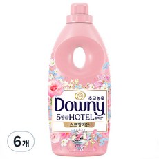 다우니 초고농축 5성급 호텔 컬렉션 섬유유연제 스프링 가든 본품, 1L, 6개