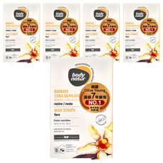body natur 溫和蜜蠟除毛貼片 臉部 12片 5盒 快速方便 敏感肌適用