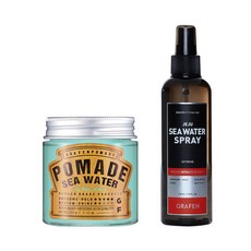 Graphen Seawater Pomade 髮蠟 100g + 噴霧 210ml 套組, 1組