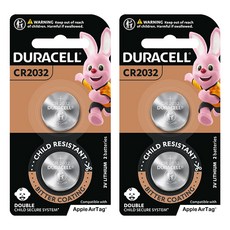 DURACELL 金頂 CR2032 鋰電池 3V 防兒童誤食, 2入, 2組