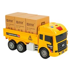BAOLE STAR TOYS 寶樂星 1 : 18 聲光摩輪小貨車 + 紙箱 3個 5867, 1組, 黃色
