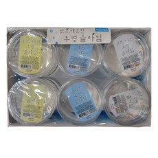 FRIENDS 清澈乾淨大容量史萊姆 240g x 3種 x 2入組, 黃色, 天藍色, 白色, 1套