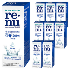 리뉴 후레쉬 렌즈 세정액, 500ml, 9개