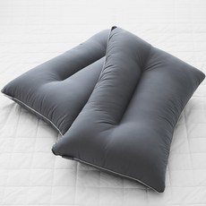 NEMOLINE 頸部支撐型超細纖維枕芯 韓國製, 炭灰色, 2個