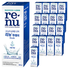 리뉴 후레쉬 렌즈 세정액, 500ml, 18개