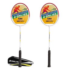 運動核心 初級羽球拍 2入 + 球拍袋組合 紅色, 1套, 單一商品