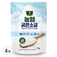 名品天日鹽 粗鹽, 4個, 1kg