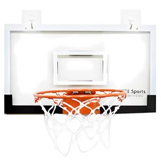 ERE Sports 門掛/壁掛兩用迷你籃球架, 1組, 白色 + 黑色 + 橘色