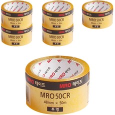 MRO 封箱膠帶 48mm x 50m x 59mic, 透明, 6入
