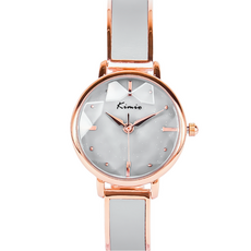 Kimio 銀河星空花玻璃切面手鐲錶 - 不鏽鋼錶帶