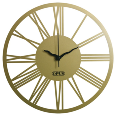 OPUS 東齊金工 歐式鐵藝靜音造型壁鐘, 古銅金